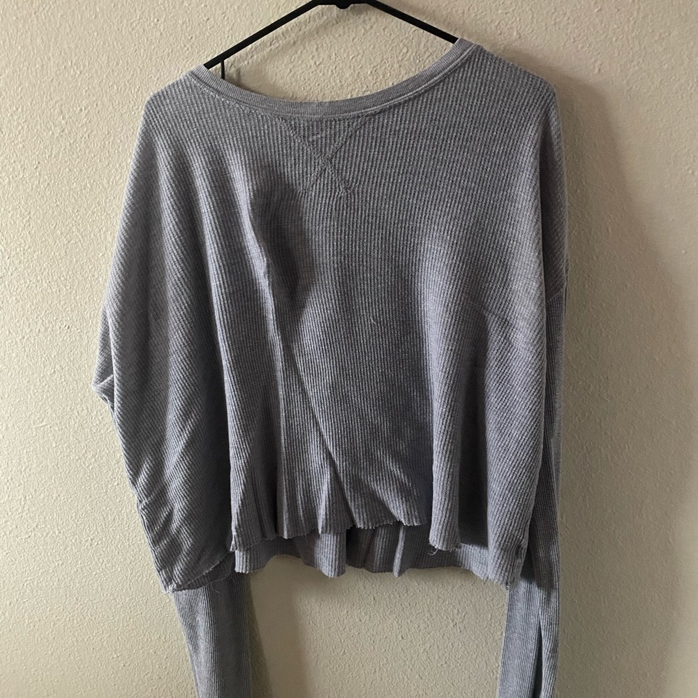 brandy Melville grey thermal long sleeve
